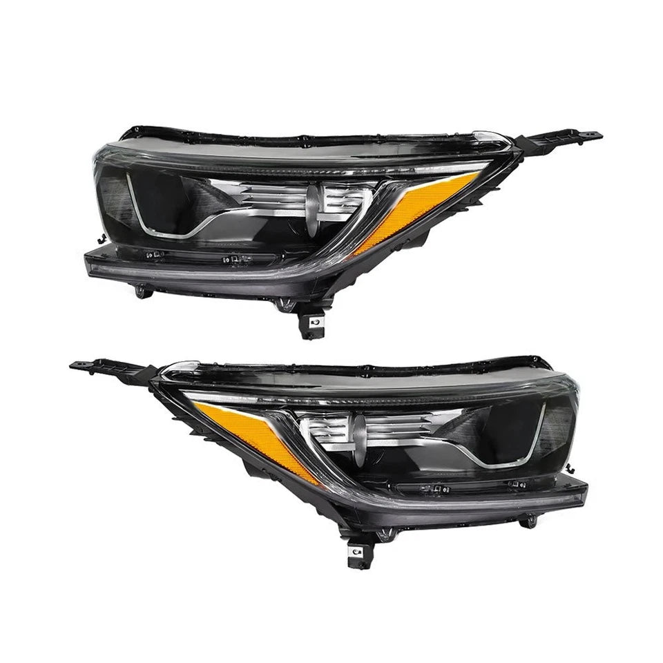 Left+Right Headlight For Honda CRV CR-V 2017-2022 Halogen Black Housing