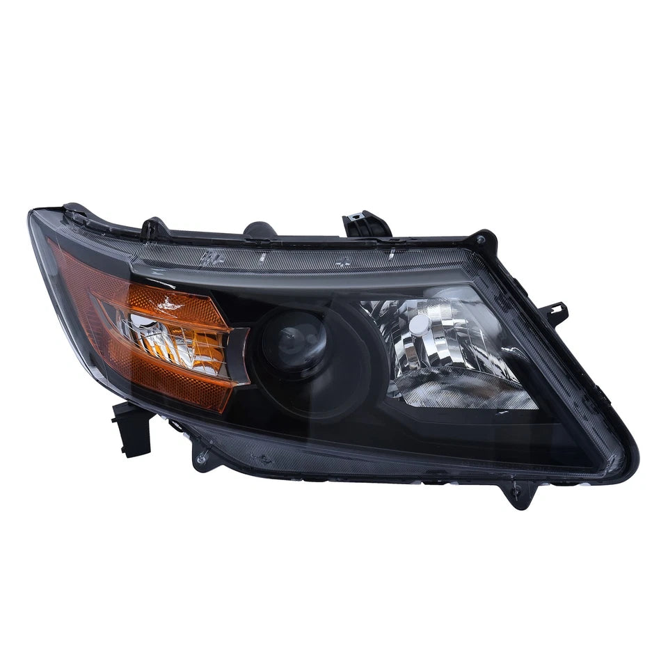 Pair Black Halogen Clear Corner Headlights w/o Bulbs For 2011-2017 Honda Odyssey
