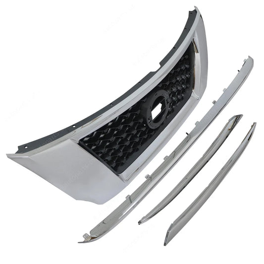 Fits NISSAN PATHFINDER 2013-2016 Front Grille and Chrome Bumper Trim