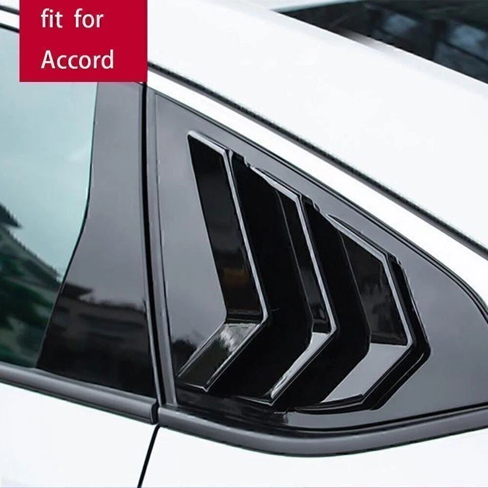 For 2018-2021 Honda Accord Side Window Louvers Cover Glossy Car Auto Accessories