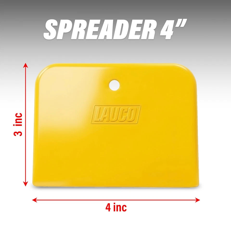 4" Reusable Yellow Plastic Spreaders (100-Pack) for Auto Body Filler - (9064)