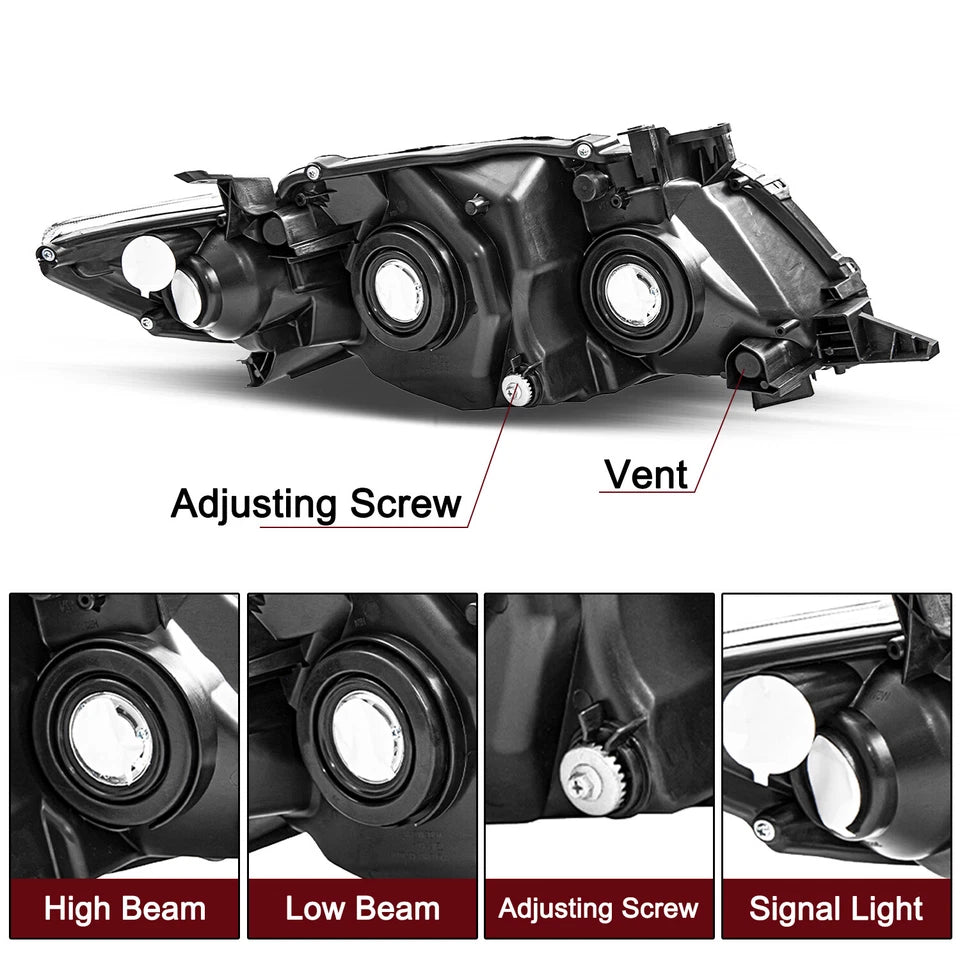 For 2009 2010 Toyota Corolla Chrome Headlights