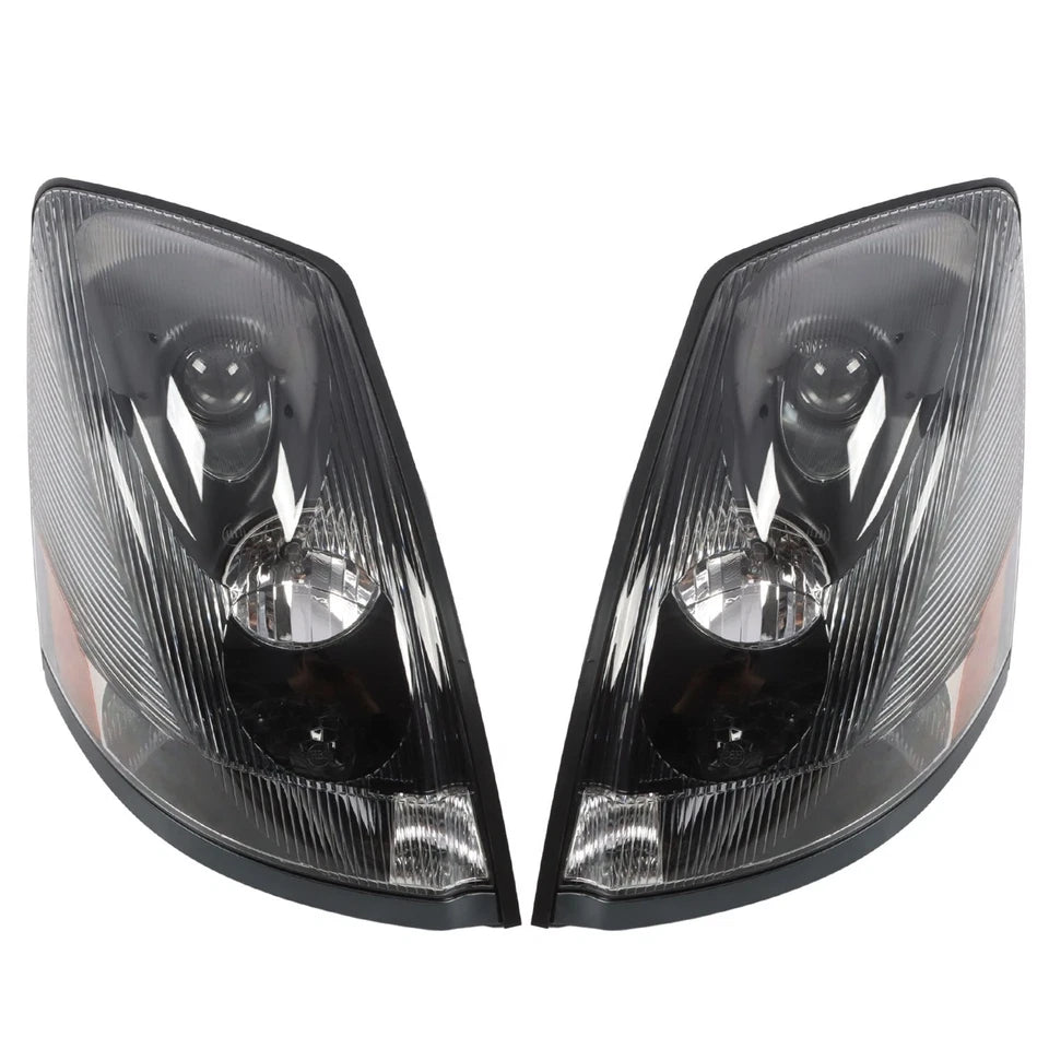 Halogen Headlight Set Pair For Volvo VNL 2004-2017 Semi Truck Black Projector