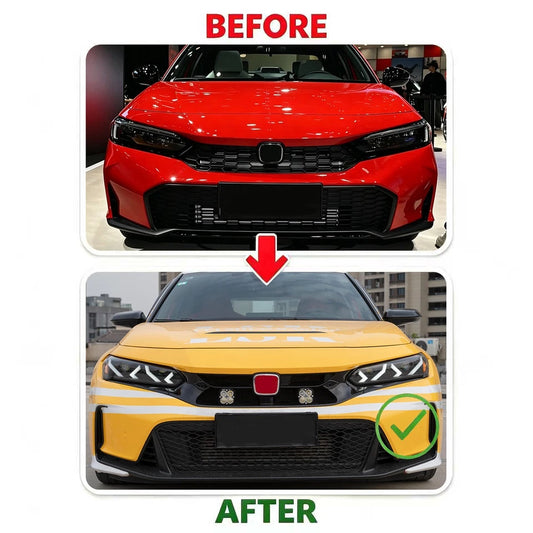 For 2023-2026 Honda Civic 11th Gen Lamborghini Style LED DRL Headlights Assembly