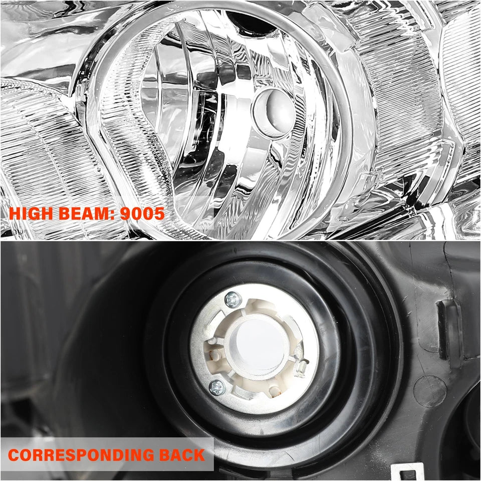 For 2008-2012 Honda Accord 4-Door Sedan Headlights Replacement 08-12 Lamps Pair