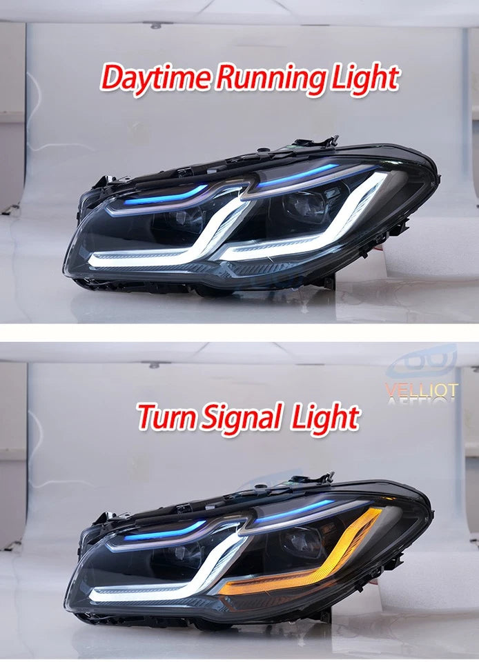 Retrofit LED Headlight Assembly For BMW 5 Series F10 F11 2009-2013 Xenon Halogen
