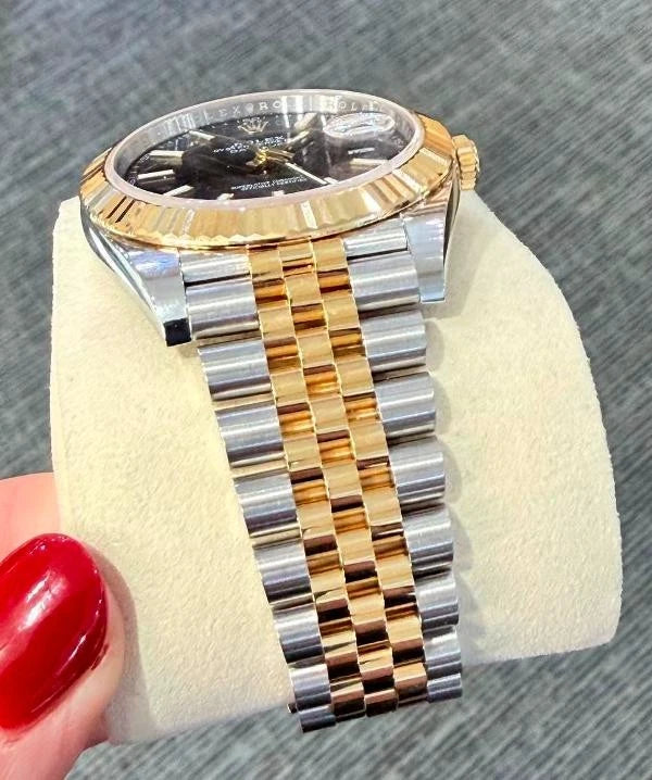 Rolex Datejust 41 Ref. 126333 Two Tone Jubilee Bracelet, Black Dial