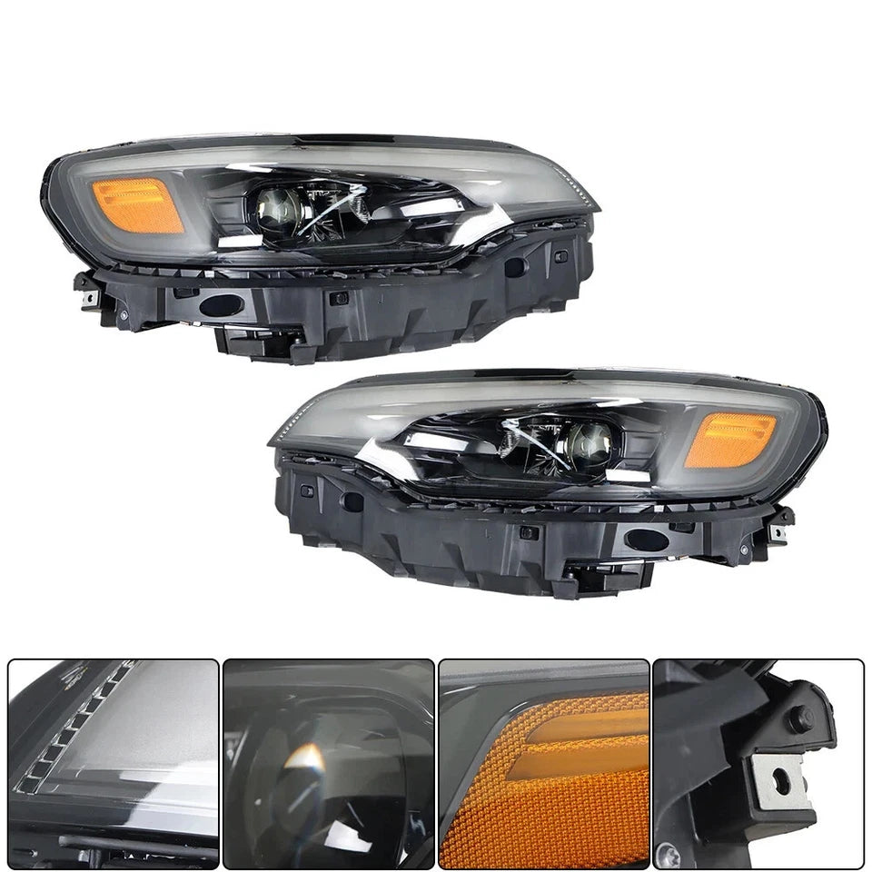 For 2019-2023 Jeep Cherokee Full LED Headlights w/Bulb w/Module Left&Right Pair