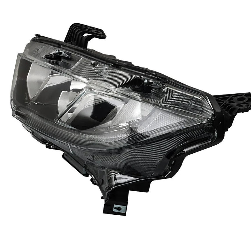 Pair For Honda Civic 2016-2020 Halogen W/LED DRL Headlights Assy Chrome Housing