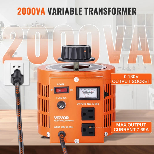 20Amp Variac Transformer Variable AC Voltage Regulator 2000VA 0-130V