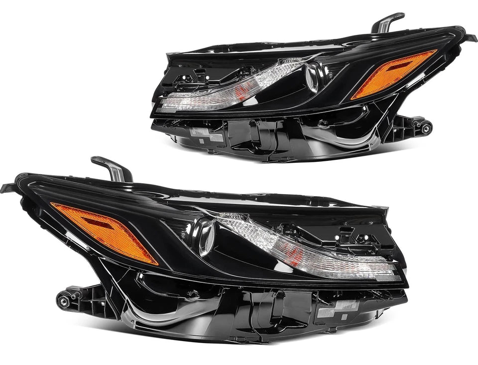 Pair Kit Projector LED Headlights w/Bulbs For Toyota Camry SE 2.5L Black Amber