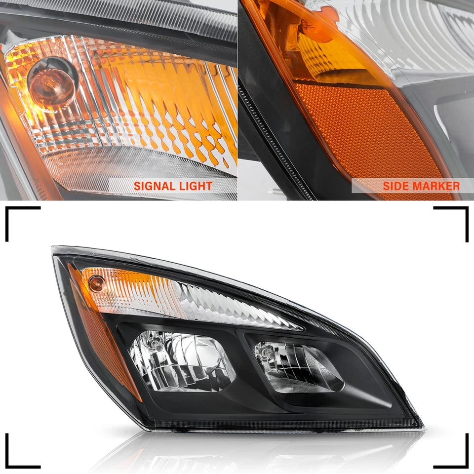 For 2018-2024 Freightliner Cascadia Halogen W/Bulbs Headlight Headlamp LH+RH SET