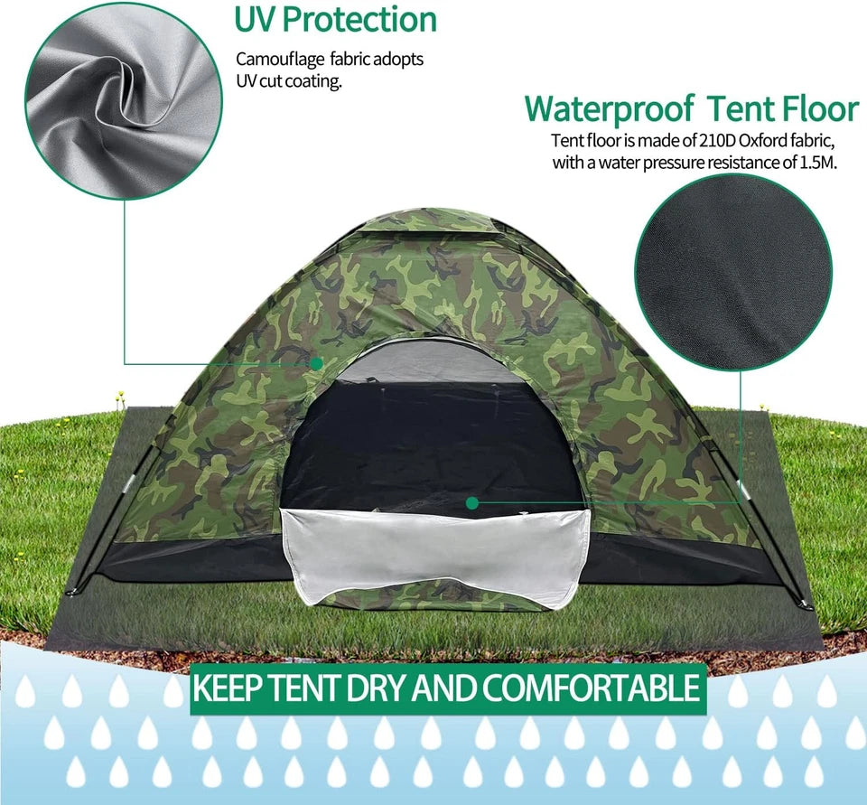 Camping Tent Lightweight Backpacking Tent Camouflage Outdoor Equipment for Campi