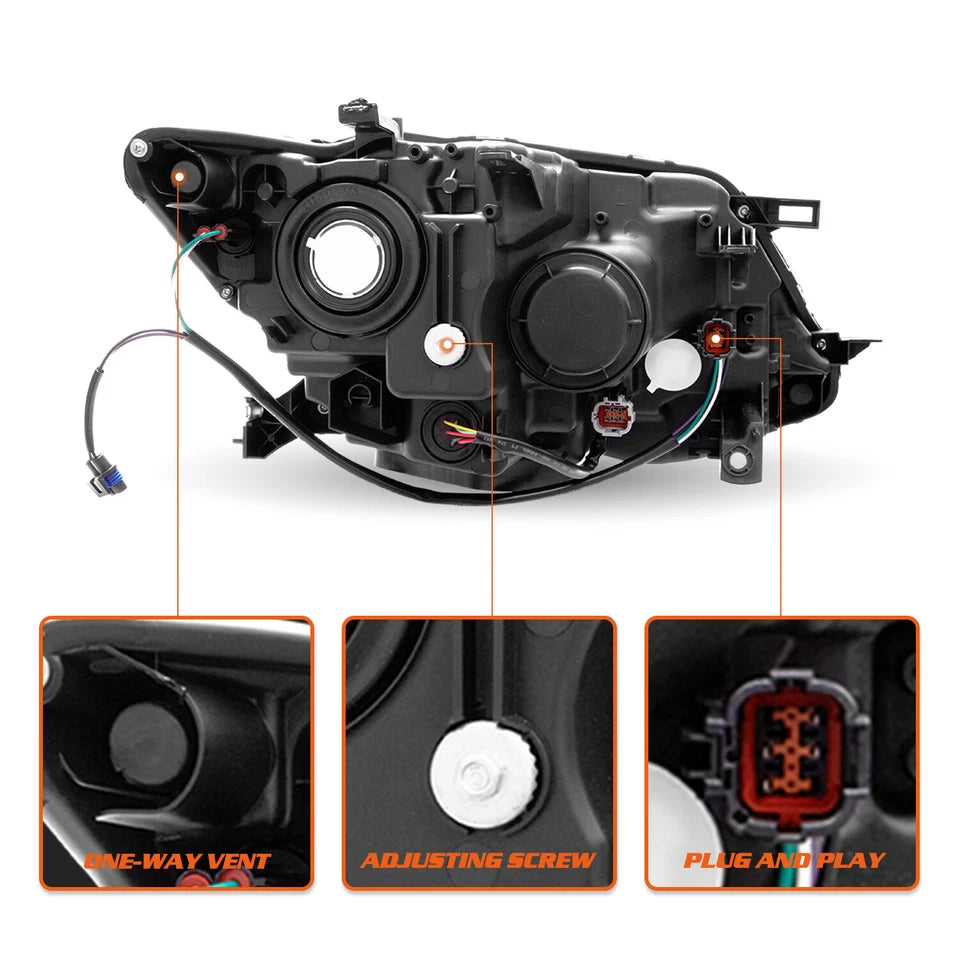 For 2014 2015 2016 Nissan Rogue Halogen Headlights Assembly Headlamps Left+Right