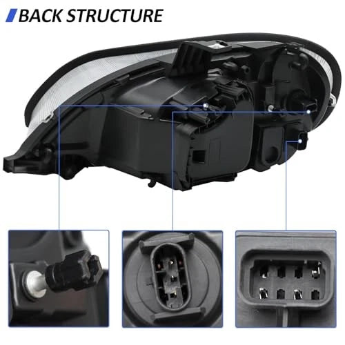 Headlight Assembly Compatible with 2004-2013 Freightliner M2 106 M2 112, Pair