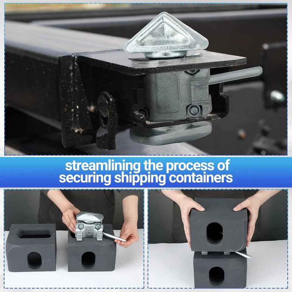 4-PACK Sea Rail Shipping Container Manual Twist Lock Left Handlocking NEW