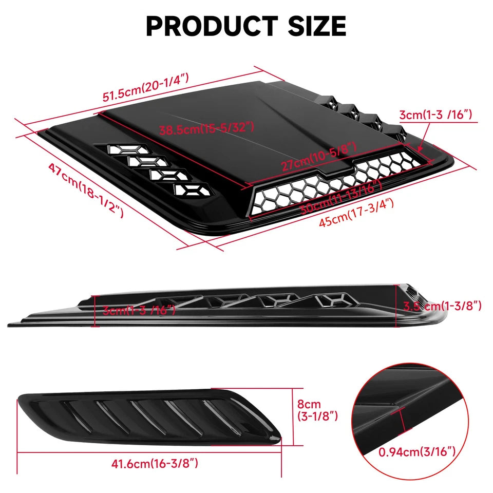 For Mazda 3 2 Car Front Air Flow Scoop Hood Intake Vent Bonnet Cover Trim Decor