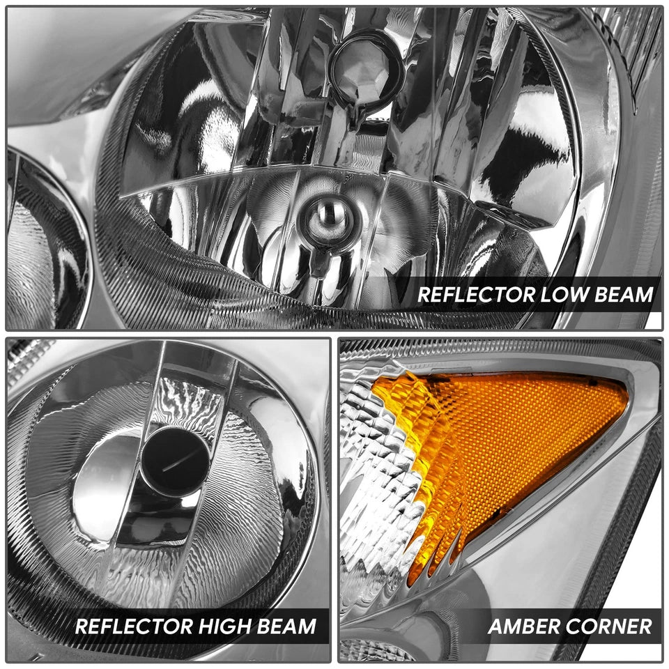 For 07-13 Dodge/Mercedes/Freightliner Sprinter 2500 3500 Headlights Chrome/Amber