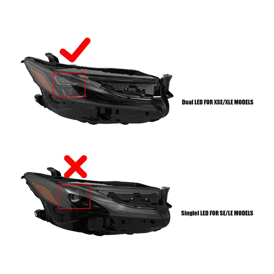 Left/Right Side LED Headlight Assembly Double Lens For 2025 Toyota Camry XSE XLE