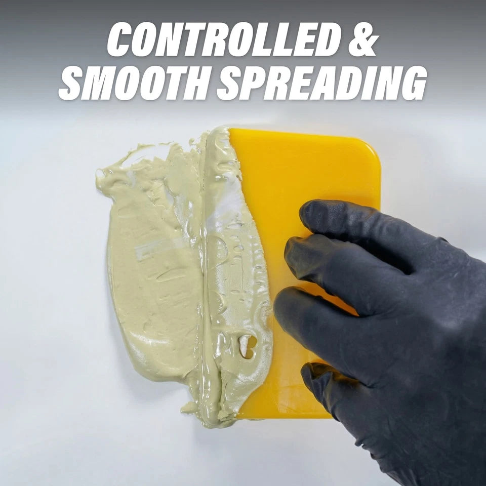 4" Reusable Yellow Plastic Spreaders (100-Pack) for Auto Body Filler - (9064)