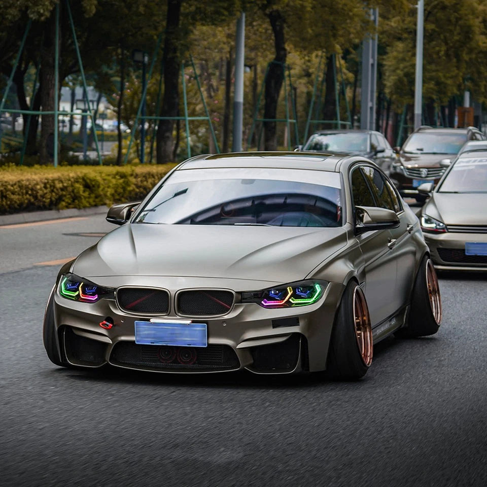 RGB LED Headlight For 2012-2015 BMW F30 3-Series Front Lamps Sequential Signal