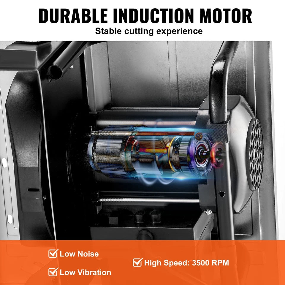 Wet Tile Saw Tile Cutter 7-inch 65Mn Steel Blade 3500 RPM Induction Motor