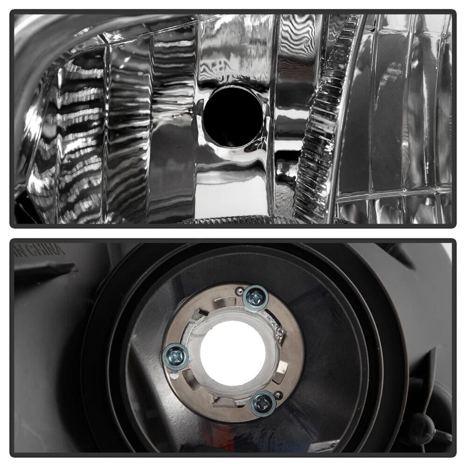For 2015-2022 Ford Transit 150 250 350 Halogen Chrome Headlights Left+Right Pair