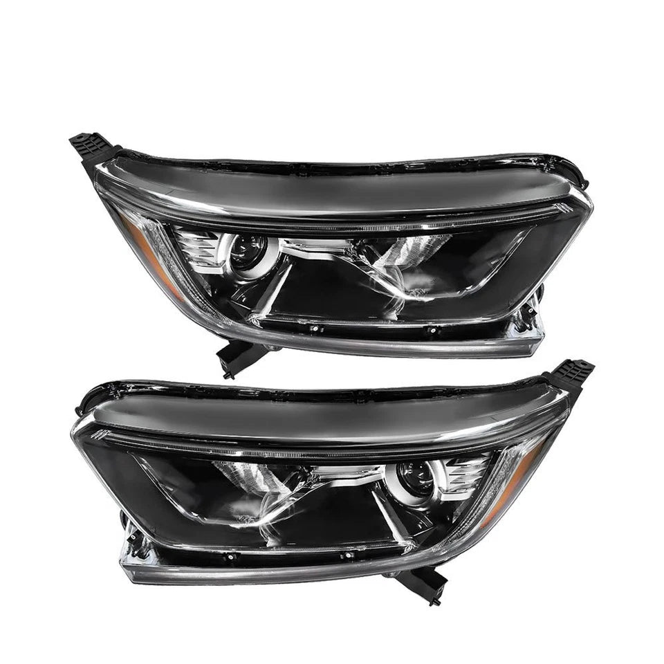 Left+Right Headlight For Honda CRV CR-V 2017-2022 Halogen Black Housing