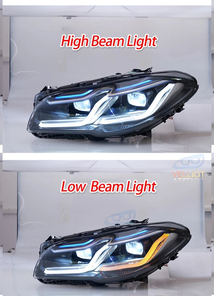 Retrofit LED Headlight Assembly For BMW 5 Series F10 F11 2009-2013 Xenon Halogen
