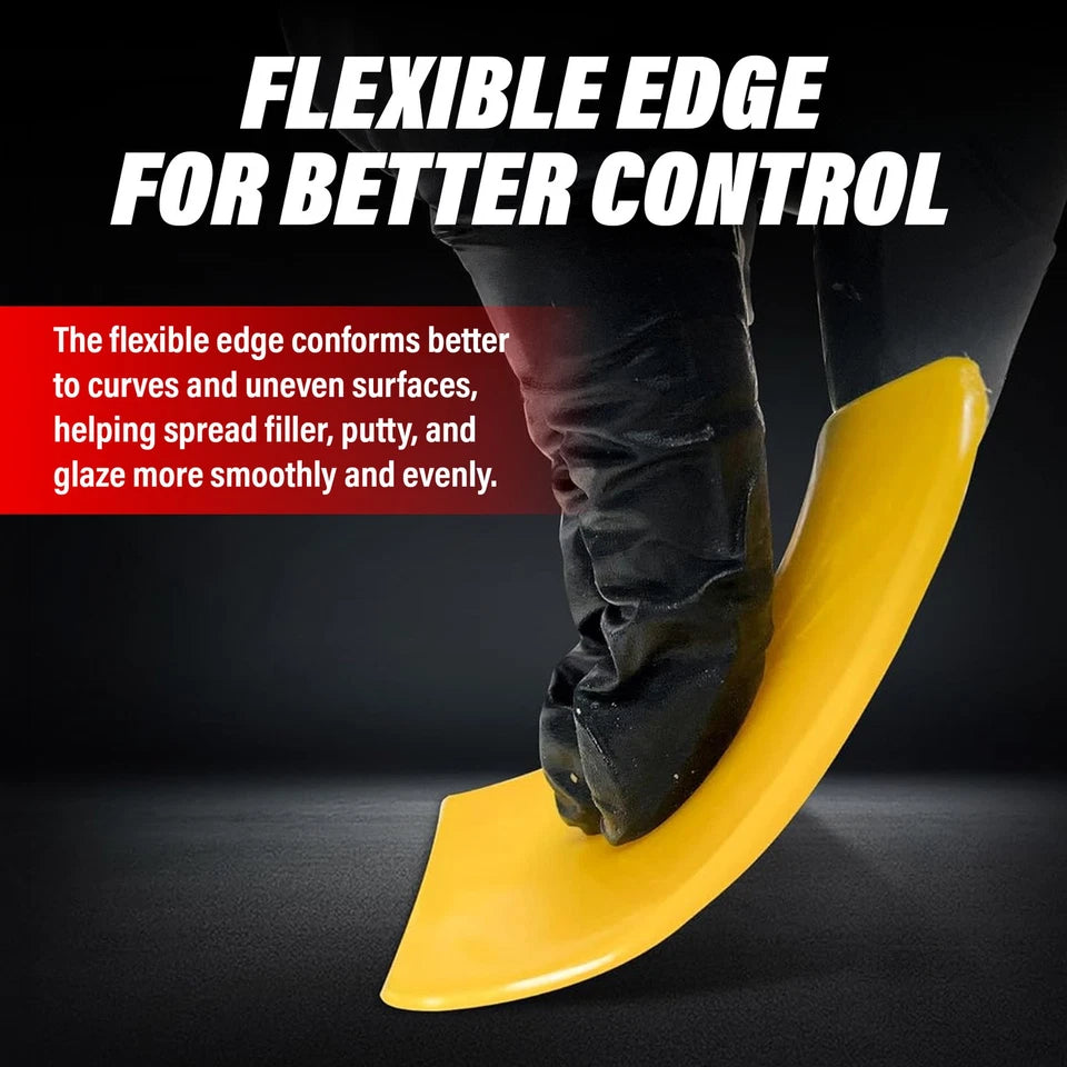 4" Reusable Yellow Plastic Spreaders (100-Pack) for Auto Body Filler - (9064)