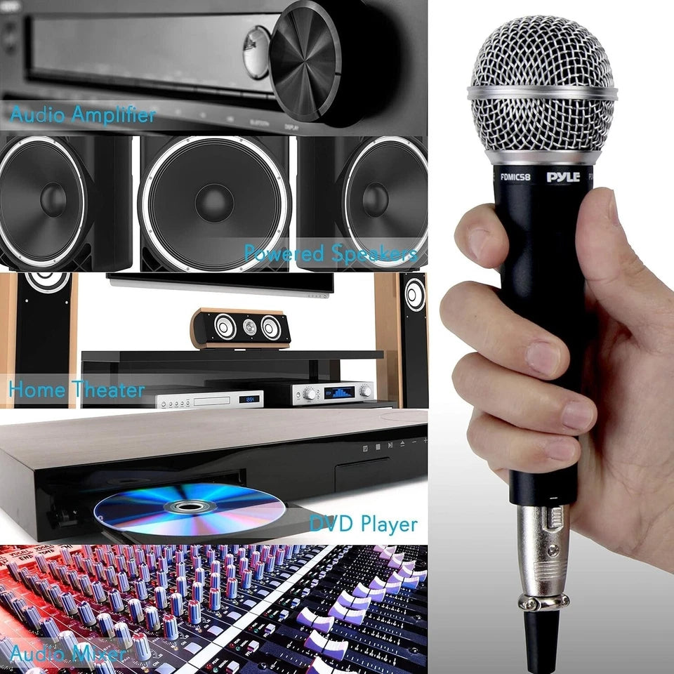 Professional Moving Coil Dynamic Handheld Microphone + 15' Cable PDMIC58