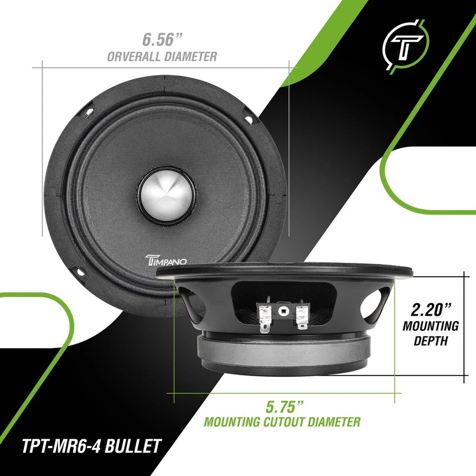 Bundle 4x 6.5" Speakers + 4x Super Tweeters 3200 Watts Car Audio Systems