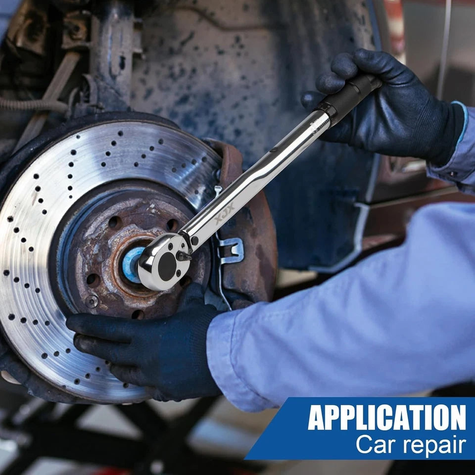 Durable 1/2-Inch Torque Wrench Set with Calibration Certificate and Accessories