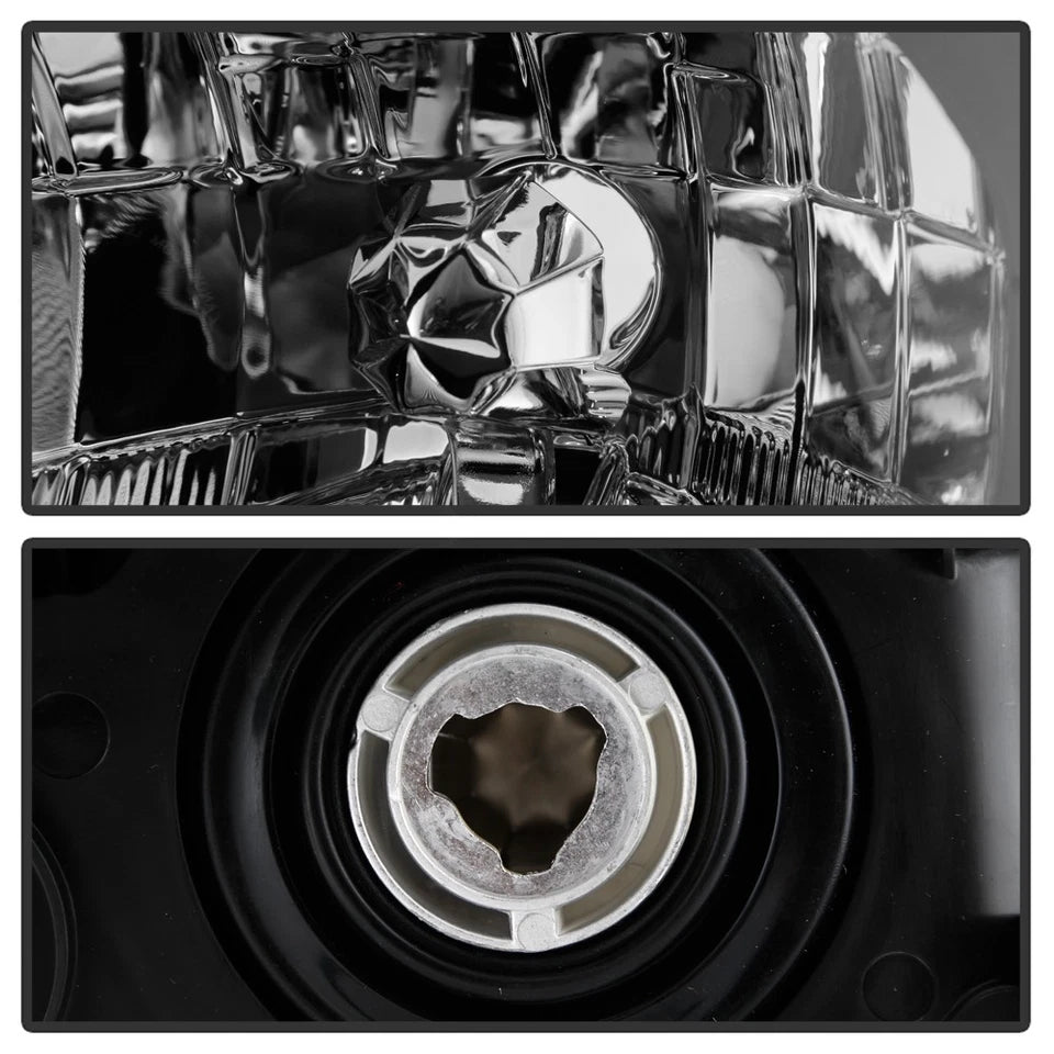 For 2014-2016 Subaru Forester Halogen Type Black Headlights Headlamps Left+Right