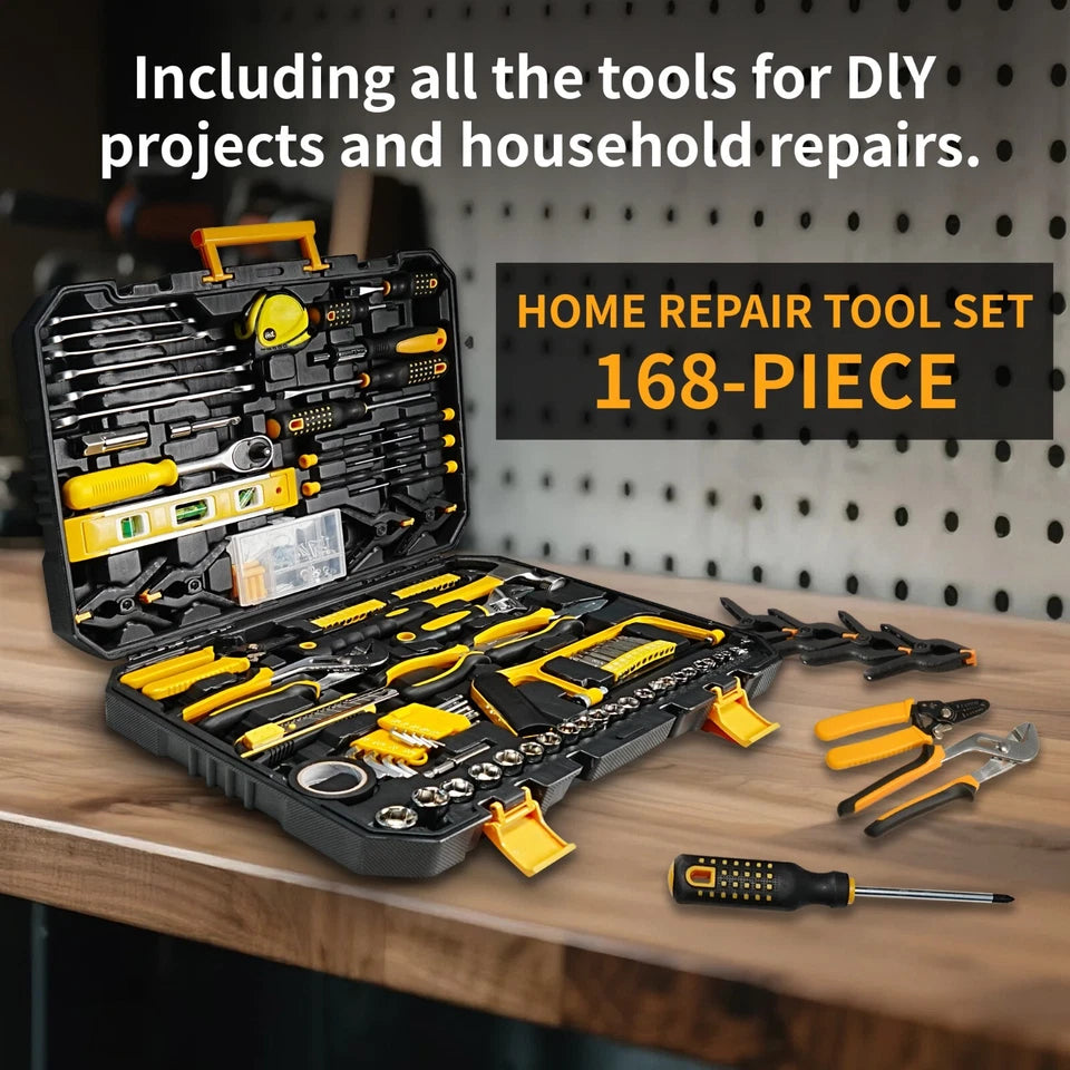 168-IN-1 Auto Repair Tool Socket Wrench Set with Storage Case General Mixed Tool