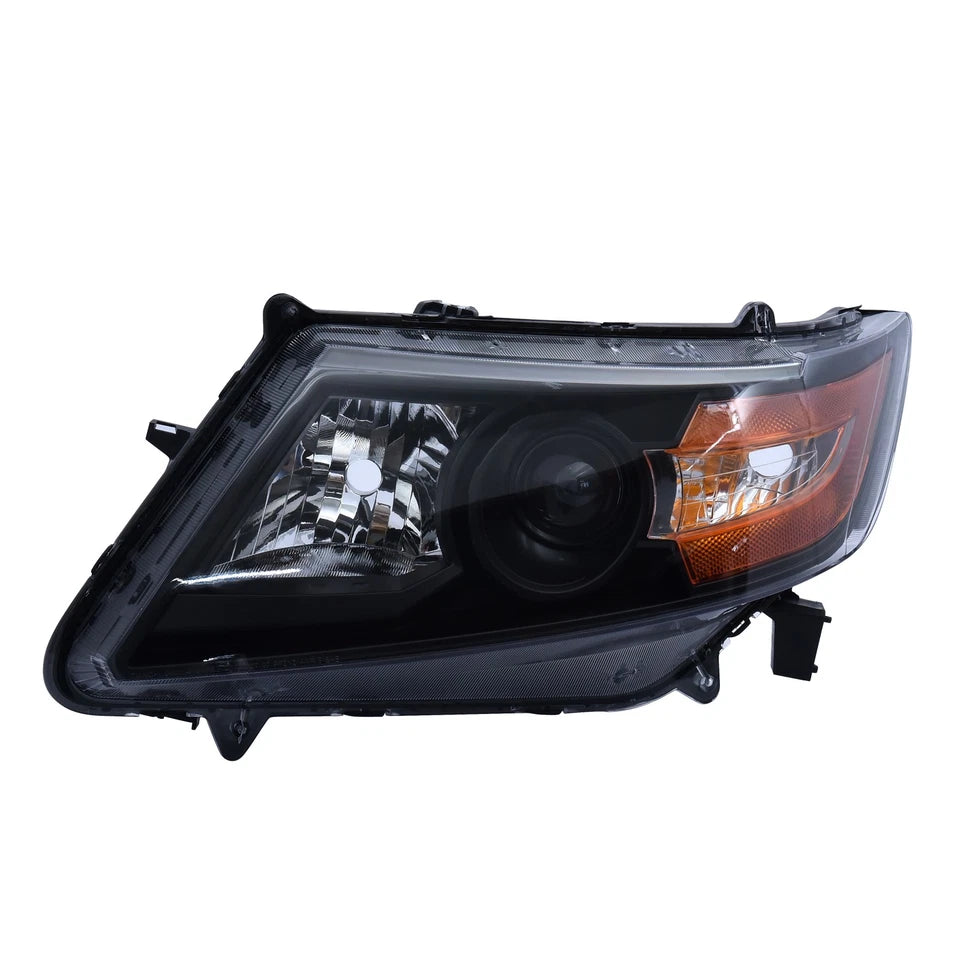 Pair Black Halogen Clear Corner Headlights w/o Bulbs For 2011-2017 Honda Odyssey