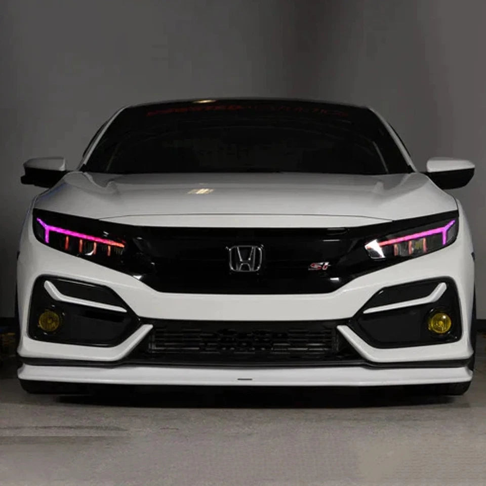 Sequential RGB LED Headlights For 2016-21 Honda Civic Sedan/Coupe/Hatchback,pair