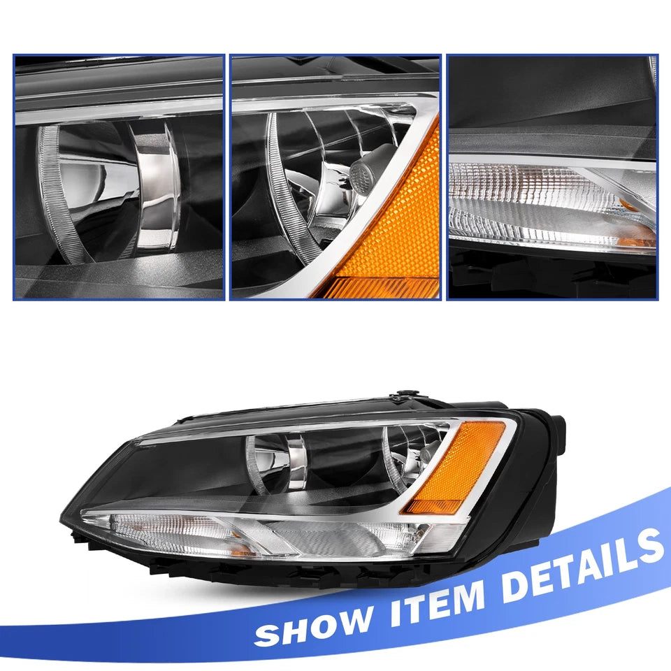 For 2011-2018 Volkswagen Jetta Driver and Passenger Headlights Assembly 11-18