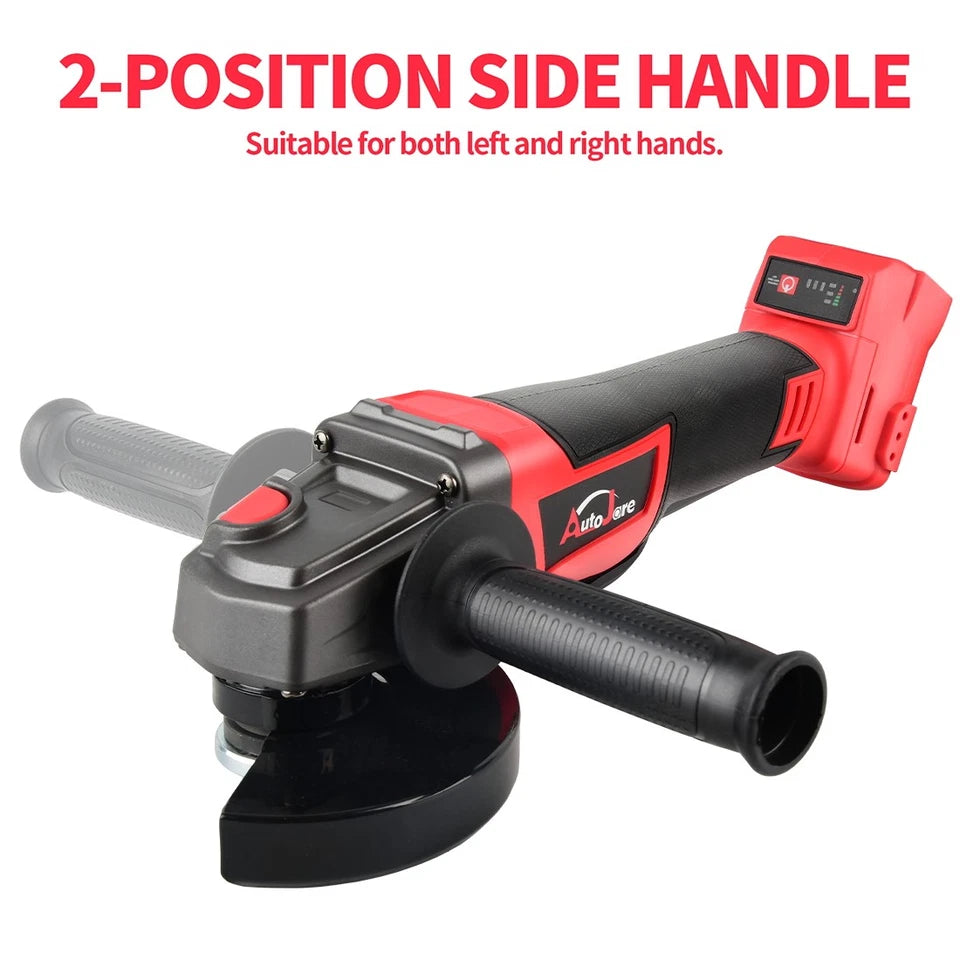 Cordless Brushless 4-1/2 Angle Grinder for Milwaukee 18V Battery 11000 RPM Tool