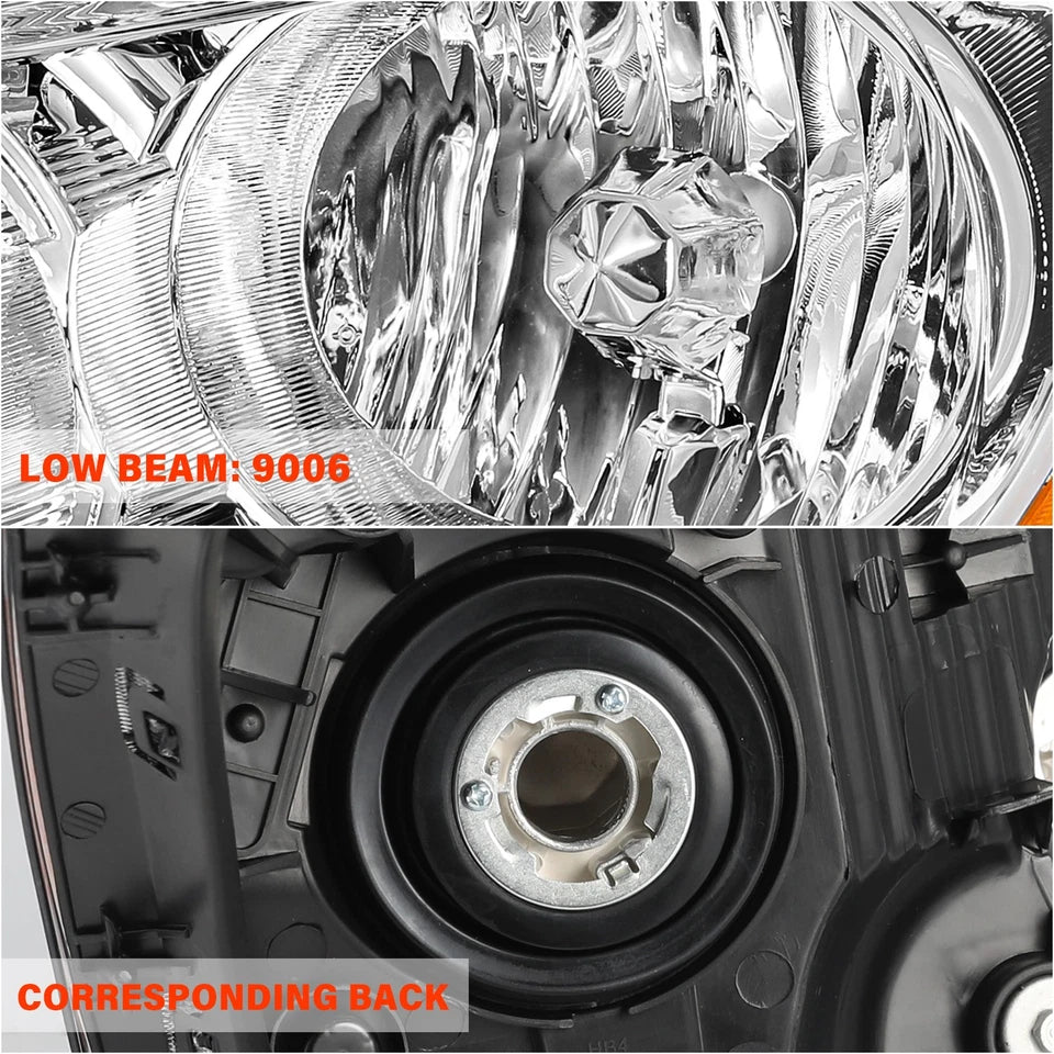 For 2008-2012 Honda Accord 4-Door Sedan Headlights Replacement 08-12 Lamps Pair