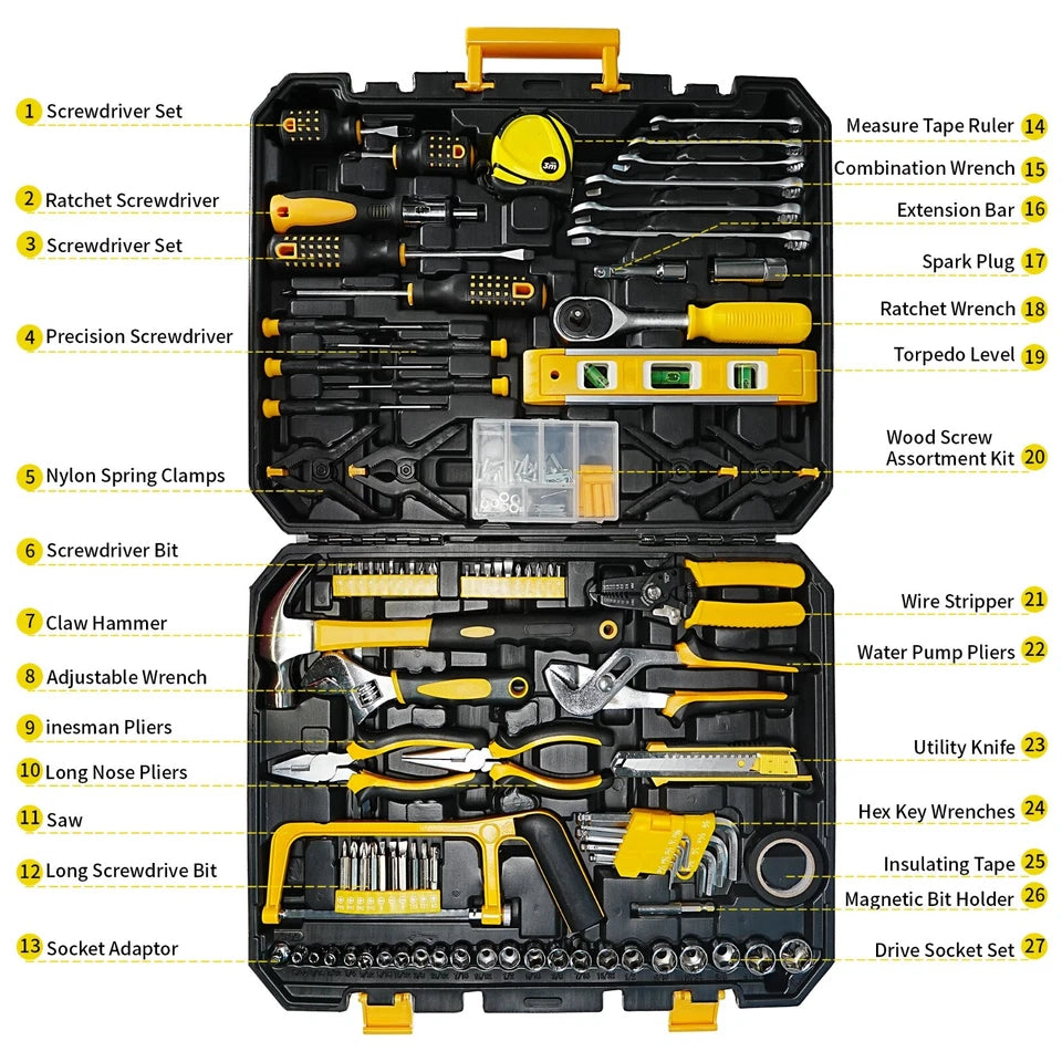 168-IN-1 Auto Repair Tool Socket Wrench Set with Storage Case General Mixed Tool