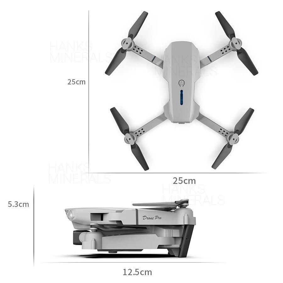 Drone 2026 4K HD Dual Camera WiFi FPV RC Foldable Quadcopter + 4 Batteries