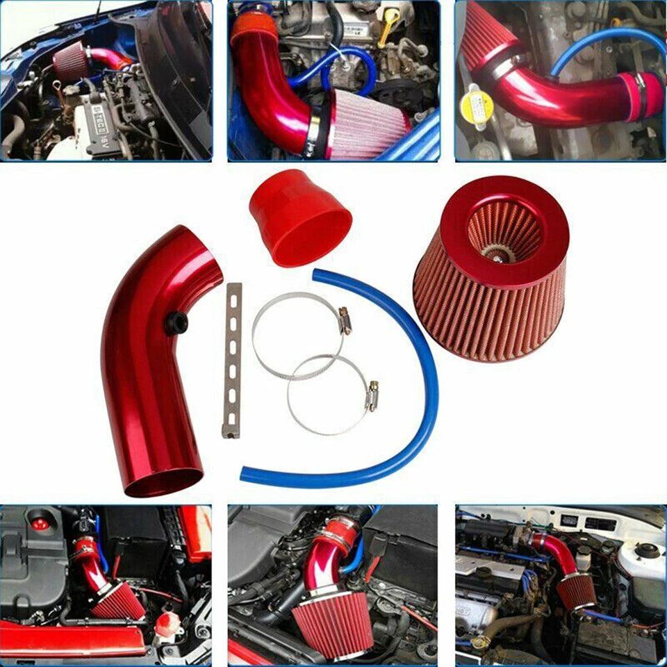 3inch Cold Air Intake Filter Pipe Induction Kit Power Flow Hose System Car Parts