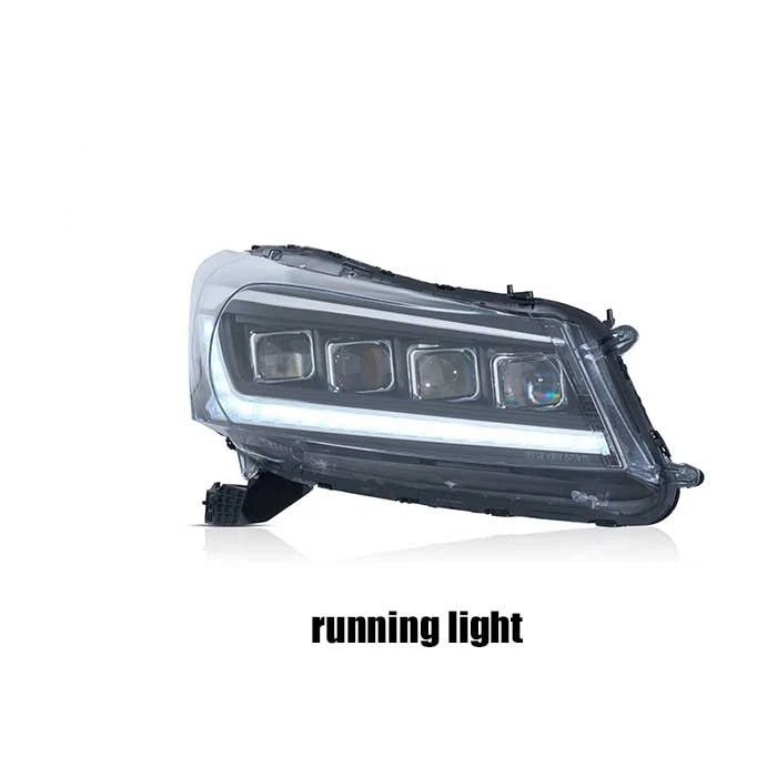 Pair LED Headlight For 2008-2012 Honda Accord 8th Gen w/Blue Start-up Animation