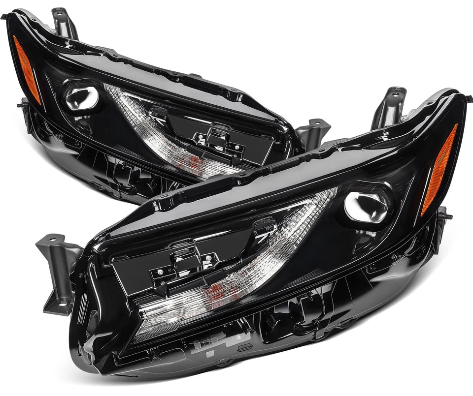 Pair Kit Projector LED Headlights w/Bulbs For Toyota Camry SE 2.5L Black Amber