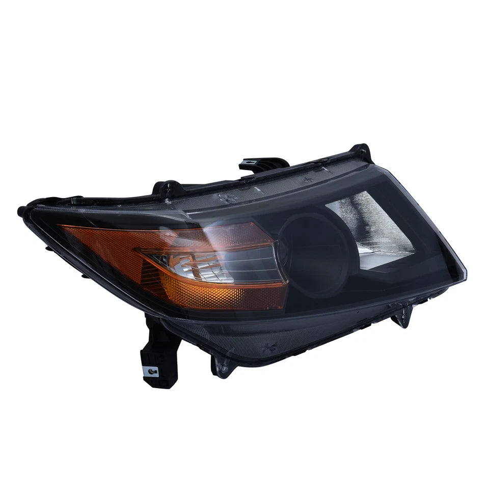 Pair Black Halogen Clear Corner Headlights w/o Bulbs For 2011-2017 Honda Odyssey