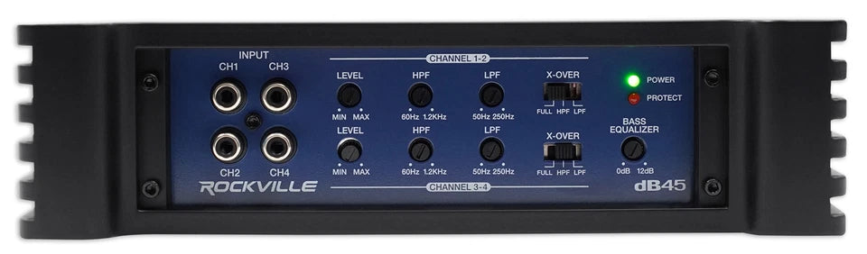 Rockville dB45 3200 Watt/800w RMS 4 Channel Amplifier Car Stereo Amp, Loud!!