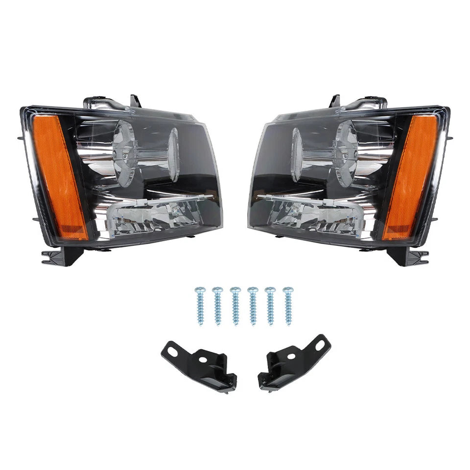 For 2007-2014 Chevy Avalanche Tahoe Suburban Amber Corner Halogen Headlights