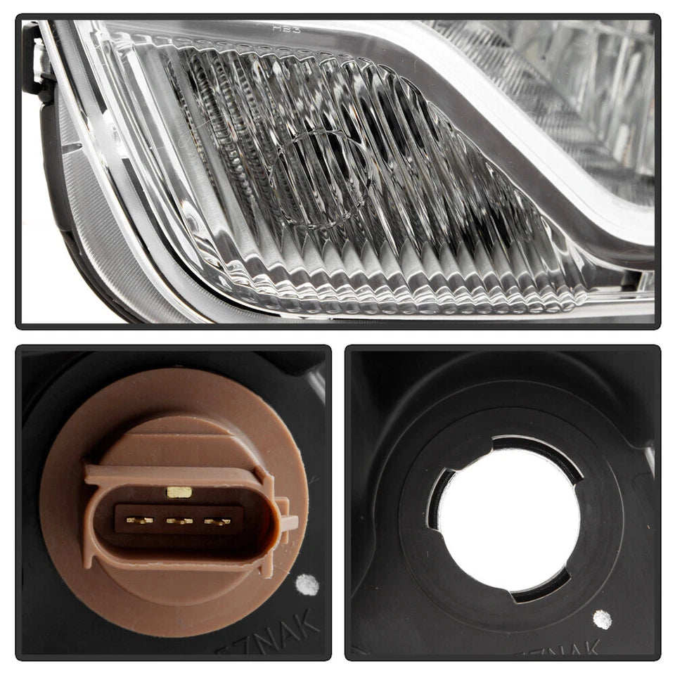 For 2015-2022 Ford Transit 150 250 350 Halogen Chrome Headlights Left+Right Pair