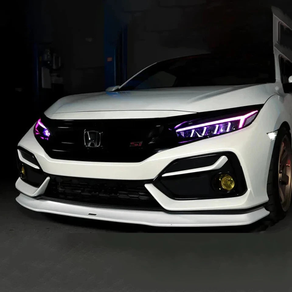 Sequential RGB LED Headlights For 2016-21 Honda Civic Sedan/Coupe/Hatchback,pair